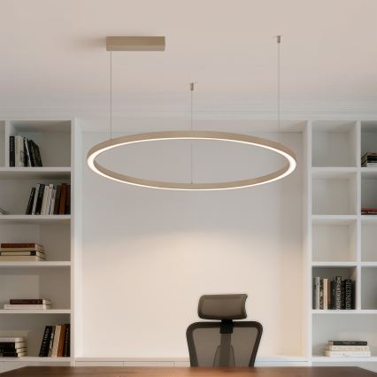 BRILAGI - himmennettävä LED-riippuvalaisin vaijerilla PORTOFINO LED/60W/230V 3000–6000K halkaisija 80 cm beige + kaukosäädin