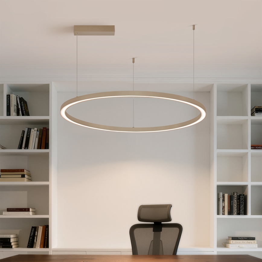 BRILAGI - himmennettävä LED-riippuvalaisin vaijerilla PORTOFINO LED/60W/230V 3000–6000K halkaisija 80 cm beige + kaukosäädin