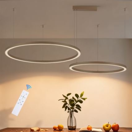 Brilagi - Himmennettävä LED-riippuvalaisin vaijerilla PORTOFINO LED/98W/230V 3000-6000K beige + kaukosäädin