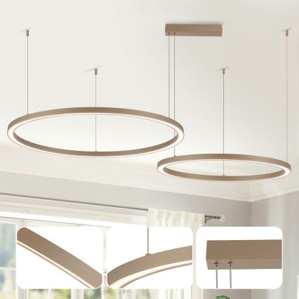 Brilagi - Himmennettävä LED-riippuvalaisin vaijerilla PORTOFINO LED/98W/230V 3000-6000K beige + kaukosäädin