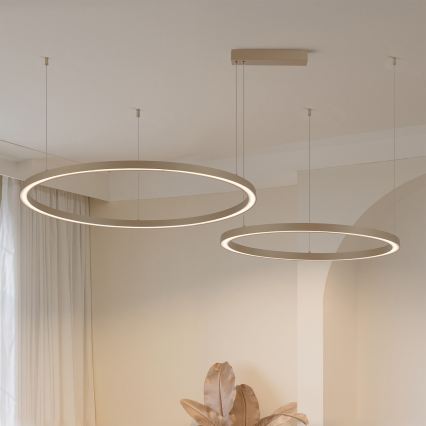 Brilagi - Himmennettävä LED-riippuvalaisin vaijerilla PORTOFINO LED/98W/230V 3000-6000K beige + kaukosäädin