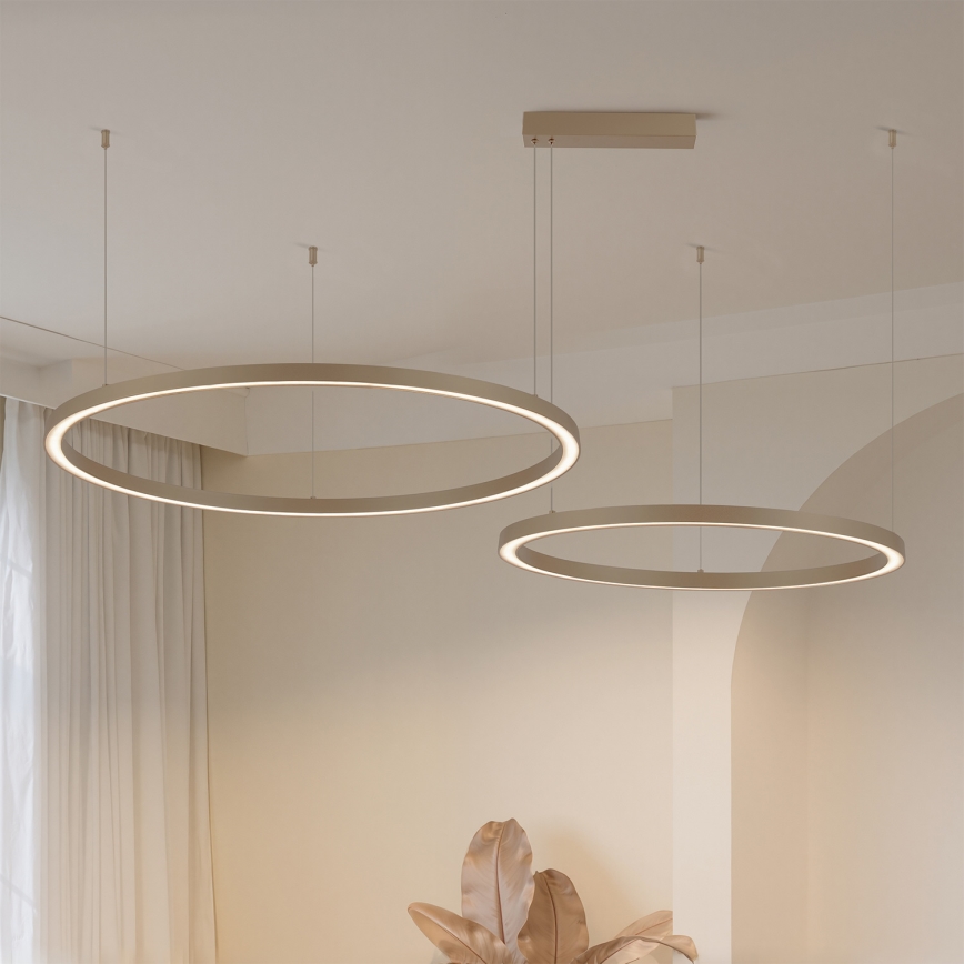 Brilagi - Himmennettävä LED-riippuvalaisin vaijerilla PORTOFINO LED/98W/230V 3000-6000K beige + kaukosäädin