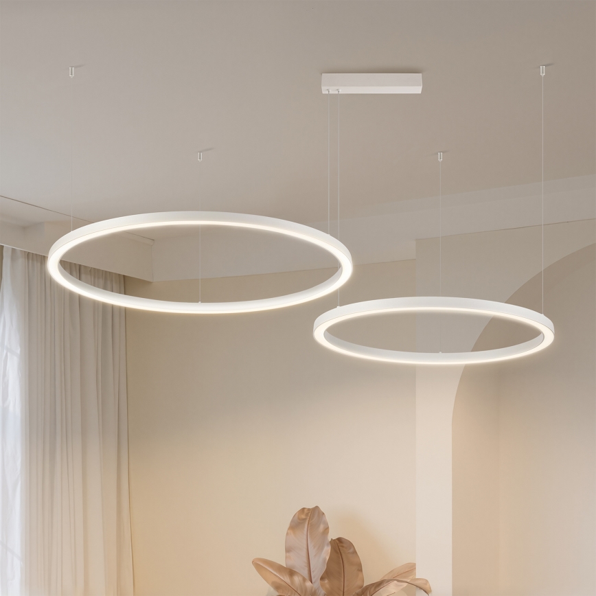 Brilagi - LED-himennettävä riippuvalaisin vaijerilla PORTOFINO LED/98W/230V 3000-6000K valkoinen + kaukosäädin