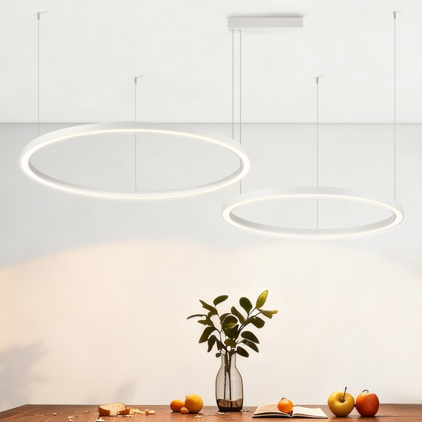 Brilagi - LED-himennettävä riippuvalaisin vaijerilla PORTOFINO LED/98W/230V 3000-6000K valkoinen + kaukosäädin