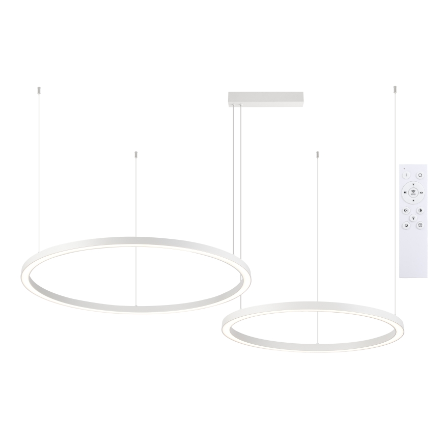 Brilagi - LED-himennettävä riippuvalaisin vaijerilla PORTOFINO LED/98W/230V 3000-6000K valkoinen + kaukosäädin