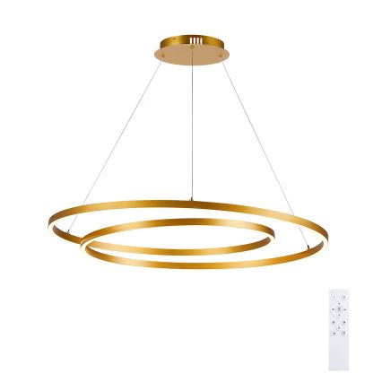 BRILAGI - TWISTER LED himmennettävä riippuvalaisin kaapelilla LED/105W/230V 3000-6000K halkaisija 100 cm kultainen + kaukosäädin