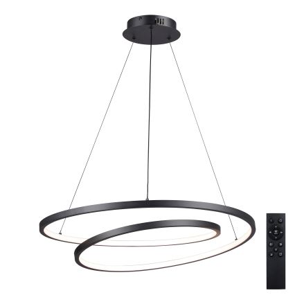 Brilagi - LED-himmennettävä riippuvalaisin vaijerilla TWISTER LED/75W/230V 3000–6000K Ø 70 cm musta + kaukosäädin