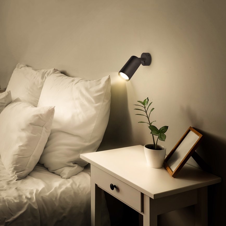 Brilagi - LED RGBW himmennettävä seinäspot-valaisin SELE 1xGU10/4,8W/230V 3000K musta + kaukosäädin