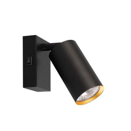 Brilagi - LED RGBW himmennettävä seinäspotti kytkimellä SELE 1xGU10/4,8W/230V 3000K musta/kulta + kauko-ohjain
