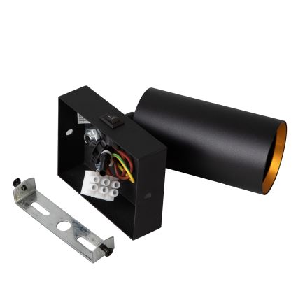 Brilagi - LED RGBW himmennettävä seinäspotti kytkimellä SELE 1xGU10/4,8W/230V 3000K musta/kulta + kauko-ohjain