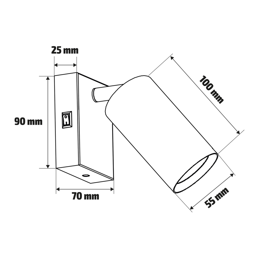 Brilagi - LED RGBW himmennettävä seinäspotti SELE 1xGU10/6,5W/230V 2700-6500K valkoinen