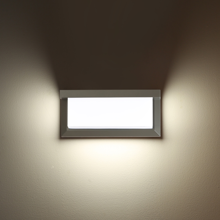 Brilagi - LED-himmennettävä ulkoseinävalaisin BRICKY 1xE27/6W/230V 2700-6500K IP54 harmaa