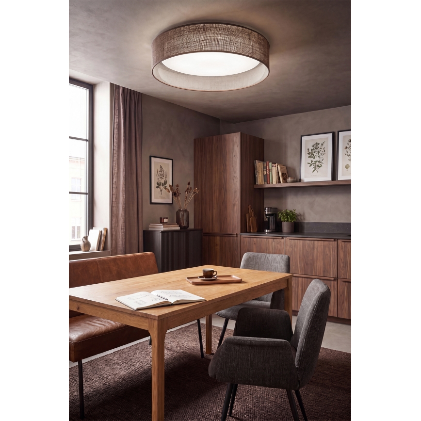 Brilagi - VELVET SMARTIX STARS himmennettävä LED-kattovalaisin LED/24W/230V 3000–6000K Ø 45 cm ruskea Wi‑Fi Tuya Beacon + kaukosäädin