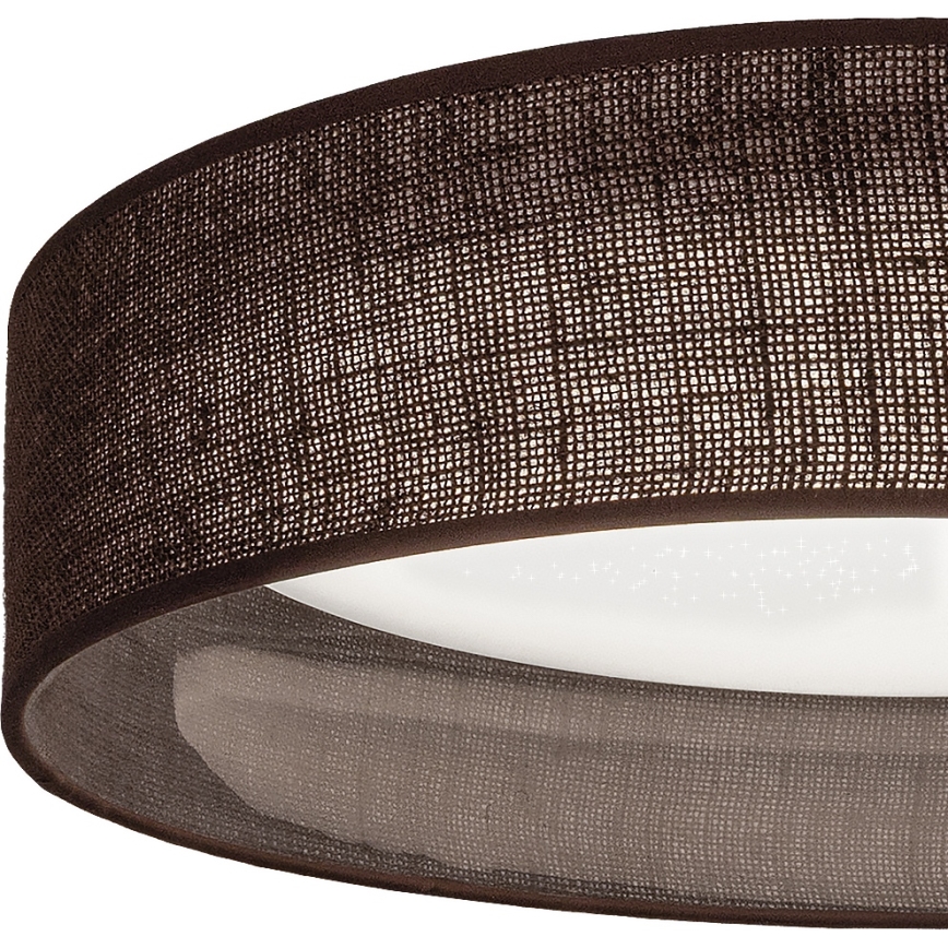 Brilagi - VELVET SMARTIX STARS himmennettävä LED-kattovalaisin LED/24W/230V 3000–6000K Ø 45 cm ruskea Wi‑Fi Tuya Beacon + kaukosäädin