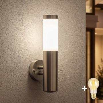 BRILAGI - LED-himmennettävä ulkoseinälamppu ELIA 1xE27/6W/230V 2700-6500K IP44 Wi-Fi mattakromi