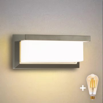 Brilagi - LED-himmennettävä ulkoseinävalaisin BRICKY 1xE27/6W/230V 2700-6500K IP54 harmaa