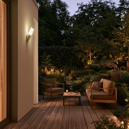 BRILAGI - LED-himmennettävä ulkoseinävalaisin ELIA 1xE27/6W/230V 2700-6500K IP44 mattakromi