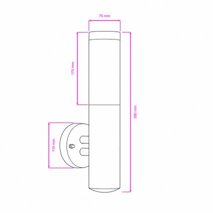 BRILAGI - LED-himmennettävä ulkoseinälamppu ELIA 1xE27/6W/230V 2700-6500K IP44 Wi-Fi mattakromi