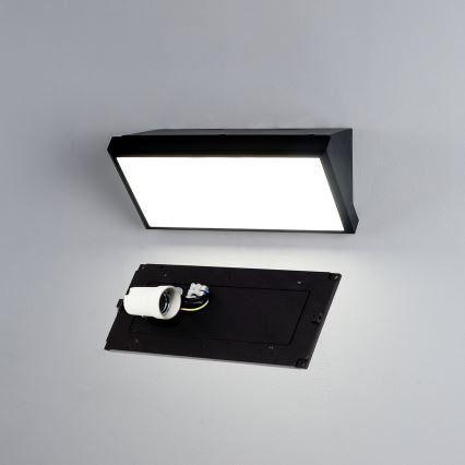 Brilagi - LED himmennettävä ulkoseinävalaisin TRIANGLE 1xE27/6W/230V 2700-6500K IP65 musta