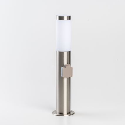 BRILAGI - LED himmennettävä ulkovalaisin pistorasialla ELIA 1xE27/6W/230V 2700-6500K IP44 Wi-Fi 50 cm mattakromi