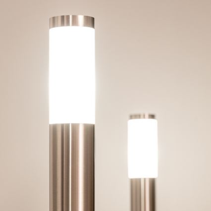 BRILAGI - LED himmennettävä ulkovalaisin pistorasialla ELIA 1xE27/6W/230V 2700-6500K IP44 Wi-Fi 50 cm mattakromi