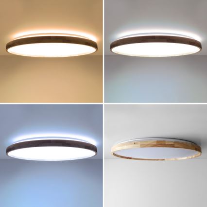 Brilagi - LED himmennettävä kattovalaisin ALSON LED/72W/230V 3000-6500K tammi, halkaisija 78 cm + kaukosäädin