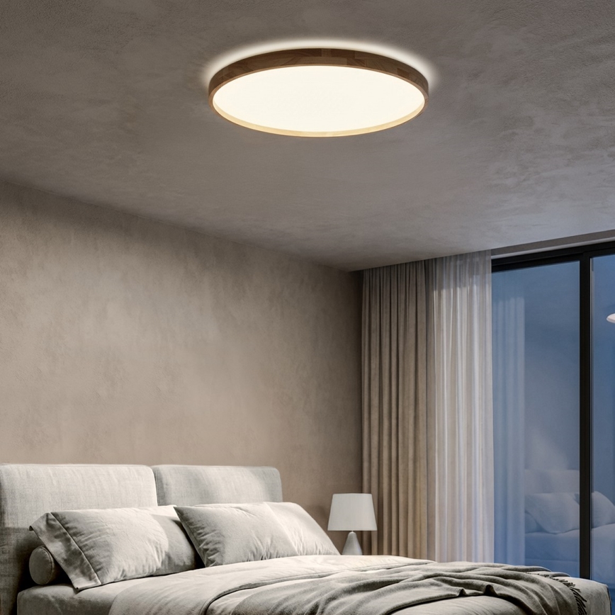 Brilagi - LED himmennettävä kattovalaisin ALSON LED/72W/230V 3000-6500K tammi, halkaisija 78 cm + kaukosäädin
