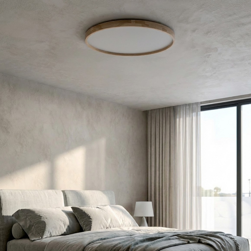 Brilagi - LED himmennettävä kattovalaisin ALSON LED/72W/230V 3000-6500K tammi, halkaisija 78 cm + kaukosäädin