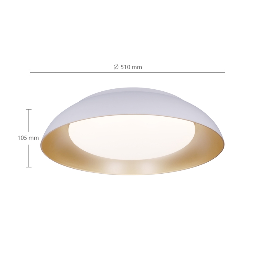 Brilagi - ALVA himmennettävä LED-kattovalaisin LED/48W/230V 3000-6500K, halkaisija 51 cm, valkoinen + kaukosäädin