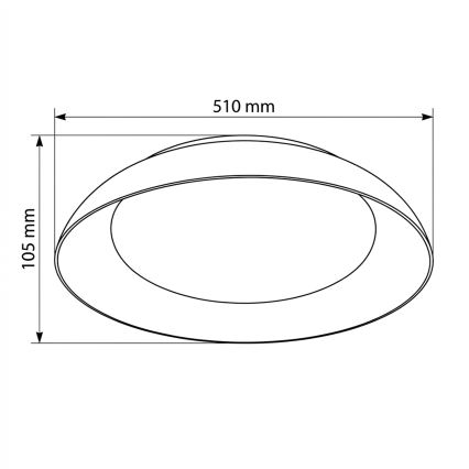 Brilagi - ALVA himmennettävä LED-kattovalaisin LED/48W/230V 3000-6500K, halkaisija 51 cm, valkoinen + kaukosäädin