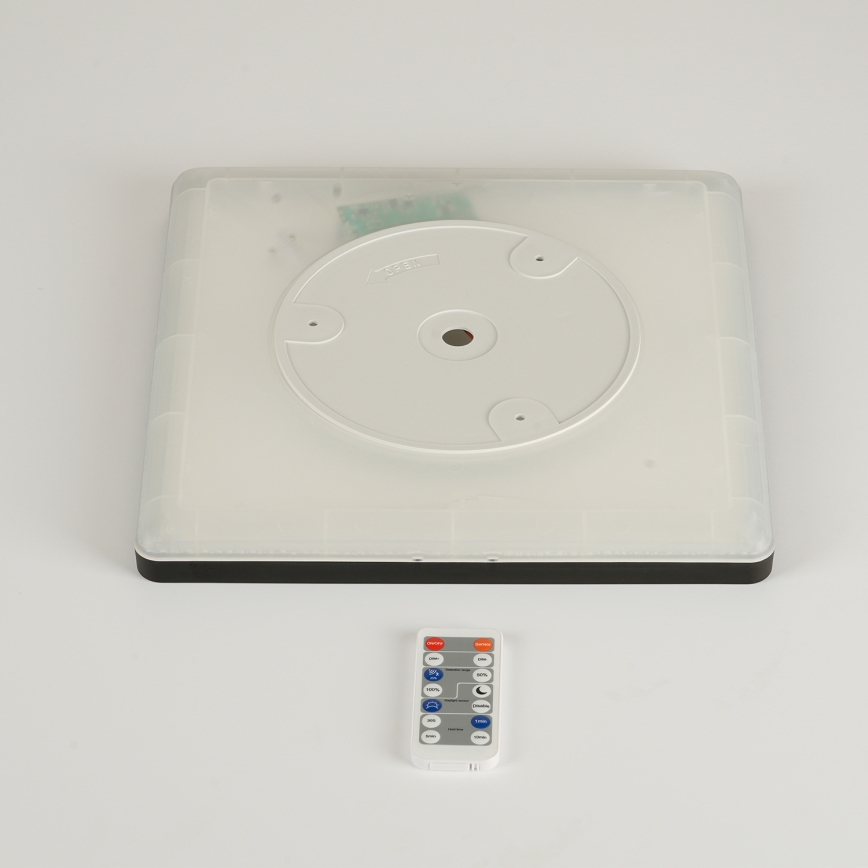 Brilagi - LED himmennettävä valaisin liiketunnistimella ja hämäräkytkimellä ULTRA OHUT LED/18W/230V 30x30 cm + kaukosäädin