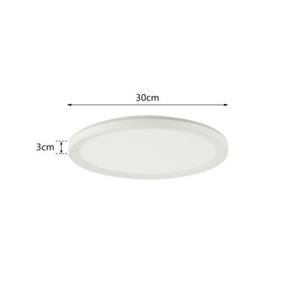 Brilagi - LED himmennettävä valaisin liiketunnistimella ja hämäräkytkimellä ULTRA OHUT LED/18W/230V halkaisija 30 cm + kaukosäädin