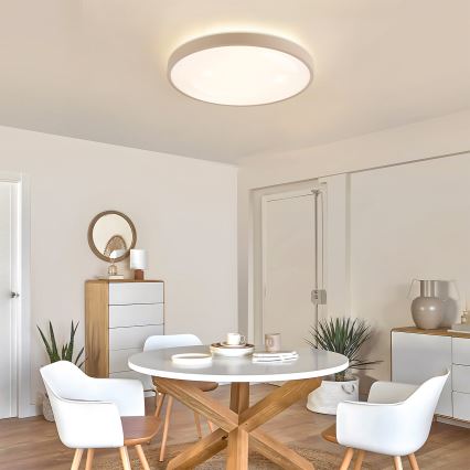 Brilagi - himennettävä LED-kattovalaisin GLASS POOL DOUBLE LED/60W/230V 3000-6000K 50 cm beige + kaukosäädin