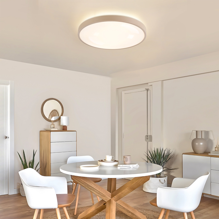 Brilagi - himennettävä LED-kattovalaisin GLASS POOL DOUBLE LED/60W/230V 3000-6000K 50 cm beige + kaukosäädin