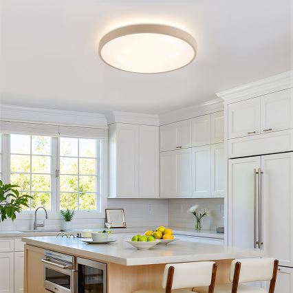 Brilagi - himennettävä LED-kattovalaisin GLASS POOL DOUBLE LED/60W/230V 3000-6000K 50 cm beige + kaukosäädin