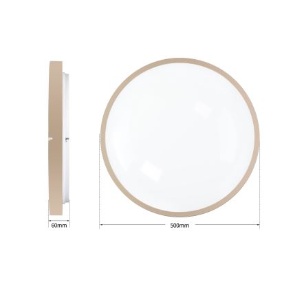 Brilagi - himennettävä LED-kattovalaisin GLASS POOL DOUBLE LED/60W/230V 3000-6000K 50 cm beige + kaukosäädin