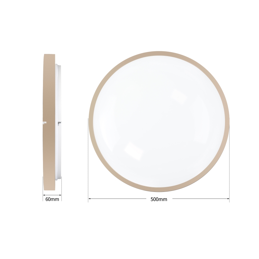 Brilagi - himennettävä LED-kattovalaisin GLASS POOL DOUBLE LED/60W/230V 3000-6000K 50 cm beige + kaukosäädin