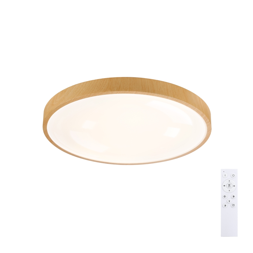 Brilagi - himmennettävä LED-kattovalaisin GLASS POOL DOUBLE LED/60W/230V 3000-6000K 50 cm puukuviointi + kaukosäädin