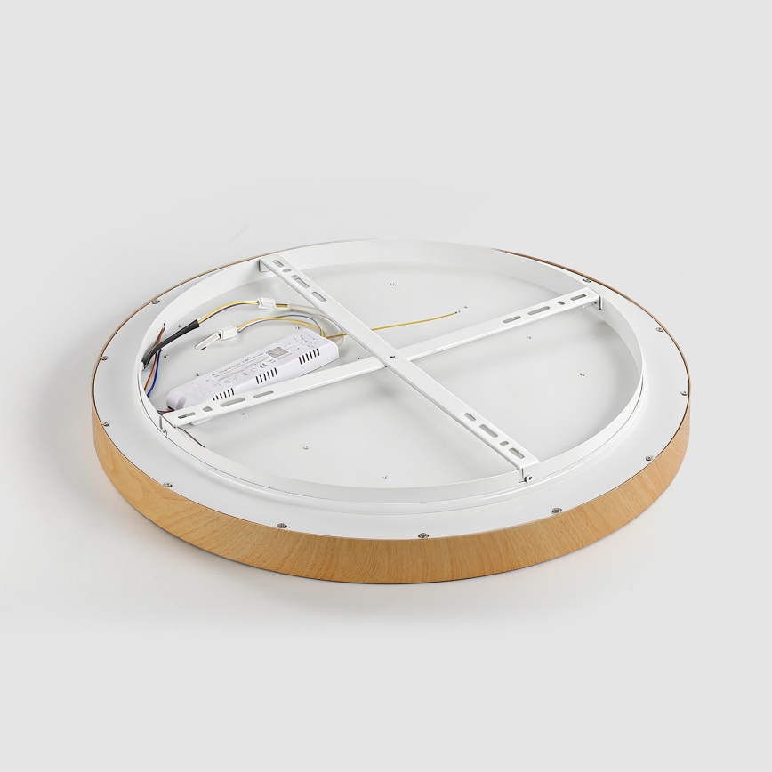 Brilagi - LED himmennettävä kattovalaisin GLASS POOL DOUBLE LED/80W/230V 3000-6000K 60 cm puukuosi + kaukosäädin