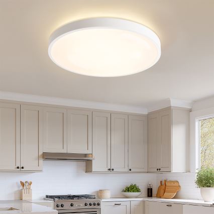 Brilagi - LED-himmennettävä kattovalaisin GLASS POOL DOUBLE LED/80W/230V 3000-6000K 60 cm valkoinen + kaukosäädin