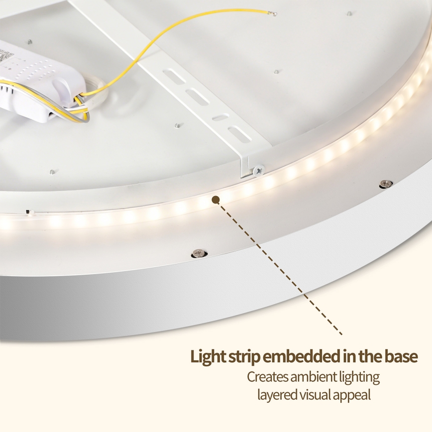 Brilagi - LED-himmennettävä kattovalaisin GLASS POOL DOUBLE LED/80W/230V 3000-6000K 60 cm valkoinen + kaukosäädin