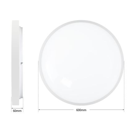 Brilagi - LED-himmennettävä kattovalaisin GLASS POOL DOUBLE LED/80W/230V 3000-6000K 60 cm valkoinen + kaukosäädin