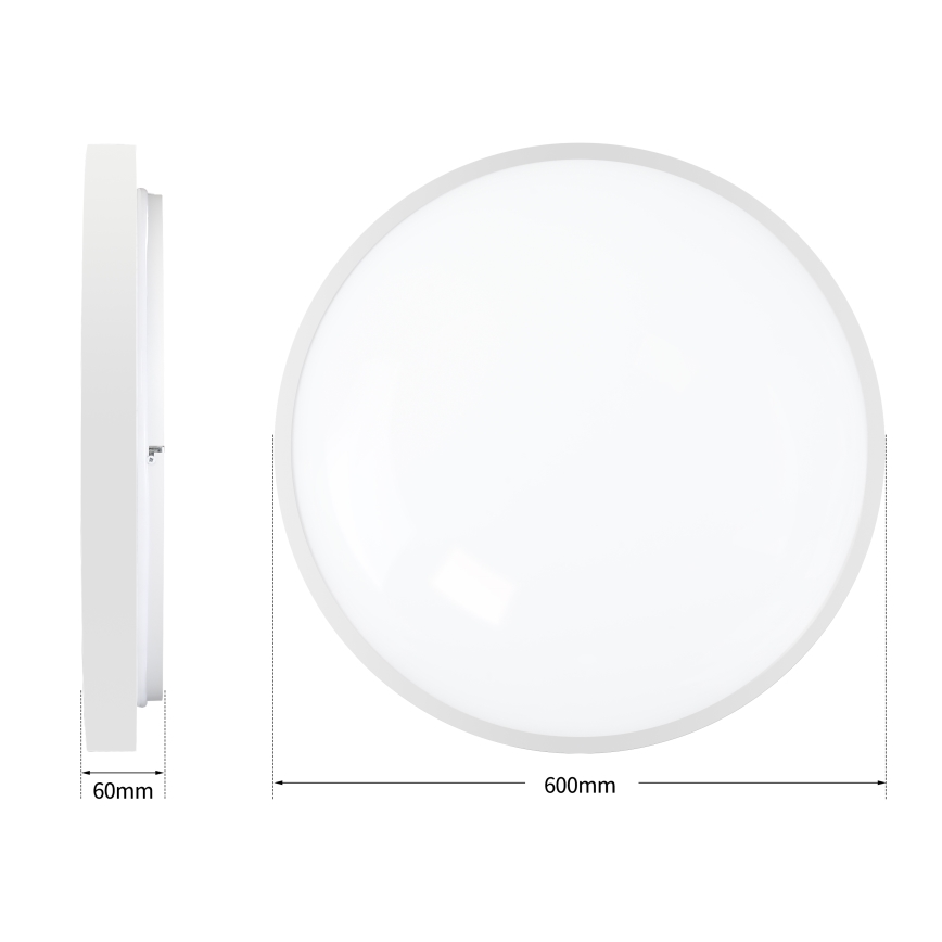 Brilagi - LED-himmennettävä kattovalaisin GLASS POOL DOUBLE LED/80W/230V 3000-6000K 60 cm valkoinen + kaukosäädin