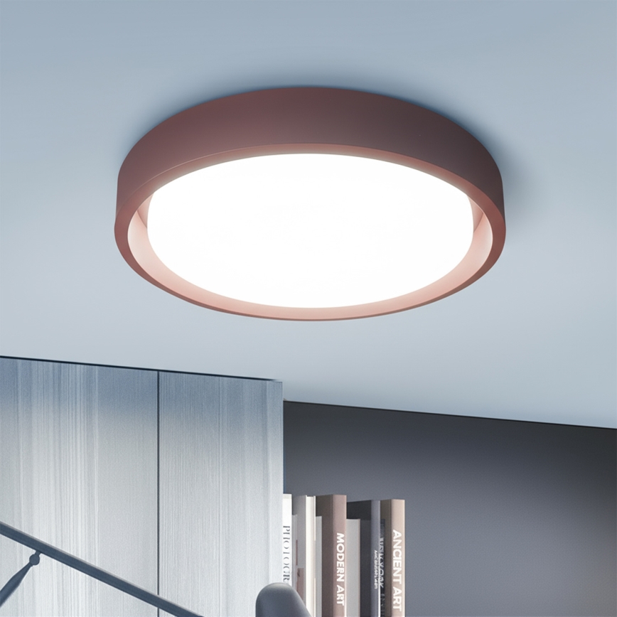 Brilagi - himmennettävä LED-kattovalaisin MATTEO 48W/230V 3000–6500K Ø 41 cm, punainen + kaukosäädin