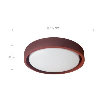 Brilagi - himmennettävä LED-kattovalaisin MATTEO 48W/230V 3000–6500K Ø 41 cm, punainen + kaukosäädin