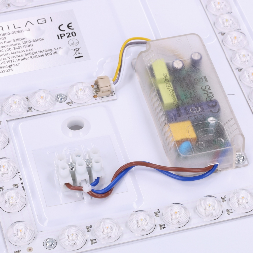 Brilagi - himmennettävä LED-kattovalaisin MATTEO 48W/230V 3000–6500K Ø 41 cm, punainen + kaukosäädin