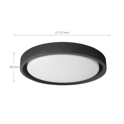 Brilagi - himmennettävä LED-kattovalaisin MATTEO LED/60W/230V 3000-6500K halkaisija 51,5 cm musta + kaukosäädin