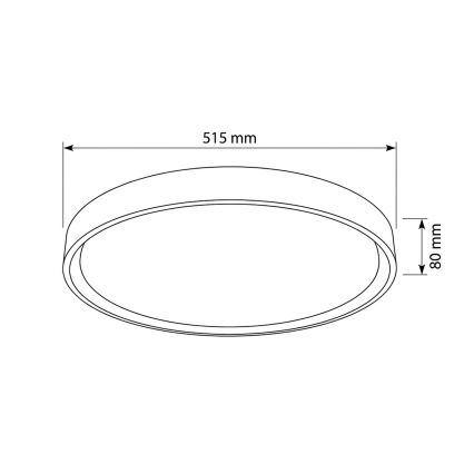 Brilagi - himmennettävä LED-kattovalaisin MATTEO LED/60W/230V 3000-6500K halkaisija 51,5 cm musta + kaukosäädin