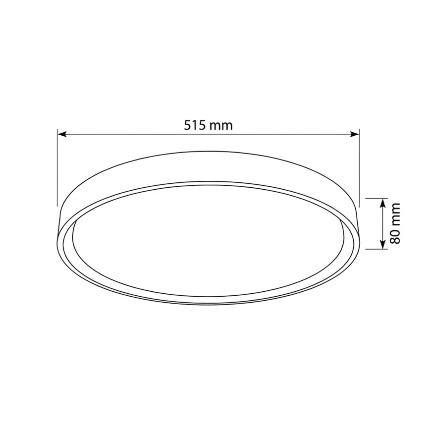 Brilagi - himmennettävä LED-kattovalaisin MATTEO LED/60W/230V 3000-6500K halkaisija 51,5 cm musta + kaukosäädin
