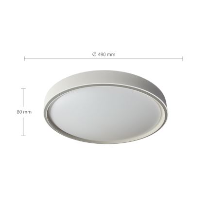 Brilagi - himmennettävä LED-kattovalaisin NANCI LED/60W/230V 3000-6500K halkaisija 49 cm hopea + kaukosäädin
